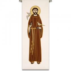  White Tapestry - St. Francis of Assisi - Lucia Fabric 