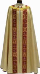  \"Banded\" Cope - Assisi Gold Fabric - 90% Poly/10% Gold Thread 