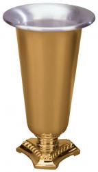  Altar Vase | 17\" | Bronze Or Brass | Triangular Base 