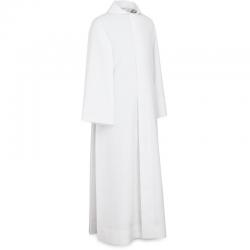  White Washable Choir/Server Alb - Pleats - Zipper - Prisma Fabric 