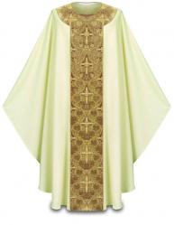  White Gothic Chasuble - Cantate Fabric 