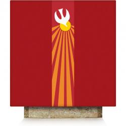  Red Altar Cover - \"Holy Spirit\" - Pius Fabric 