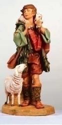  \"Gabriel, Shepherd With Sheep\" Figure for Christmas Nativity 