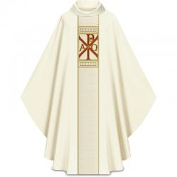  White Gothic Chasuble - Brugia Fabric 