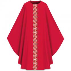  Red Gothic Chasuble Set - 4 Colors - Dupion Fabric 