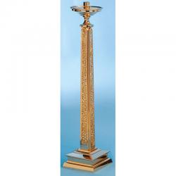  Floor Candlestick | 44\" | Brass Or Bronze | Square Column & Base 