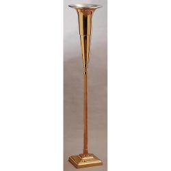  Standing Altar Vase | 17-1/2\" | Bronze Or Brass | Adjustable Height | Square Base 