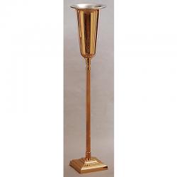  Standing Altar Vase |12\" | Bronze Or Brass | Adjustable Height | Square Base 