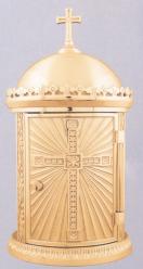  Tabernacle | 23-1/2\" x 11-1/2\" | Bronze | Dome Style With Cross 