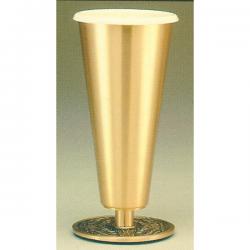  Satin Finish Bronze Altar Vase (B): 5757 Style - 14 1/2\" Ht 