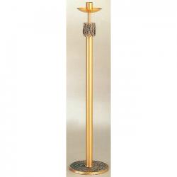  High Polish Finish Bronze Paschal Candlestick: 5757 Style - 48\" Ht - 1 15/16\" Socket 