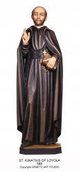  St. Ignatius of Loyola Statue in Linden Wood, 36\" & 60\"H 
