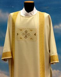  \"Cross\" Dalmatic - Sinai Fabric - 95% Wool/5% Gold Thread 