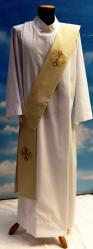  \"Cross\" Deacon Stole - Sinai Fabric - 95% Wool/5% Gold Thread 