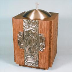  Oak Wood Baptismal Font: 6330 Style - 28\" Square Top 