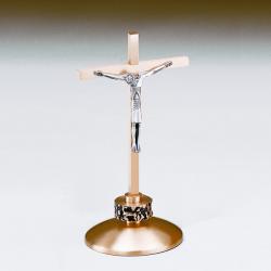  High Polish Finish Bronze Altar Crucifix: 6497 Style - 11.5\" Ht 