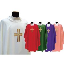  \"Cross\" Chasuble - Primavera Fabric - 100% Poly 