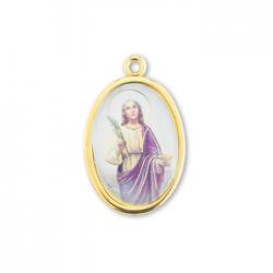  GOLD OVAL ST. LUCY PICTURE MEDAL (10 PK) 