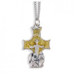  1 5/8\" ENAMELED RESURRECTION CROSS 