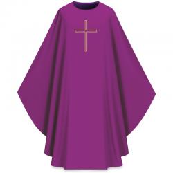  Purple \"Assisi\" Chasuble - Orphrey - Elias Fabric 