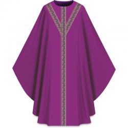  Purple \"Assisi\" Chasuble - Orphrey - Elias Fabric 