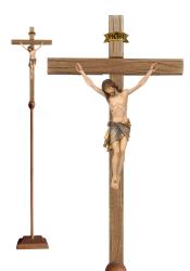  Wood Carved Processional Crucifix 