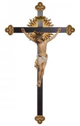  5\" to 16\" Wood Carved Sanctuary Crucifix in Maplewood 