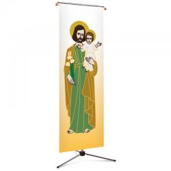  Multi-Color Printed Banner - St. Joseph and Child - Deco Fabric 