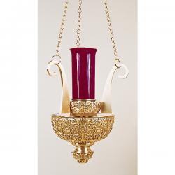  Brass or Bronze Hanging Sanctuary Lamp: 7619 Style - 14\" Dia 