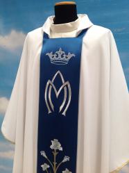  Marian Chasuble in Micro Monastica Fabric 