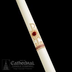  Holy Trinity Paschal Candle #4sp, 2-1/16 x 36 