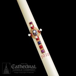  Christ Victorious Paschal Candle #15, 3 x 60 