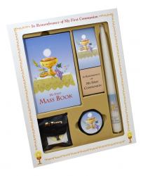  FIRST MASS BOOK (MY FIRST EUCHARIST) DELUXE SET: AN EASY WAY OF PARTICIPATING AT MASS FOR BOYS AND GIRLS 