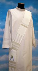  \"Marian\" Deacon Stole - Linea Style Fabric - 95% Wool/5% Gold Thread 