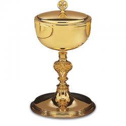  Traditional Ciborium - Flower Motif - 8 3/4\" Ht 