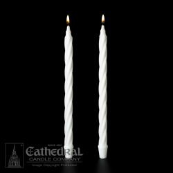  Renaissance Dinner Candles 7/8 x 14 White (4/bx) 