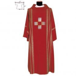  \"Cross\" Dalmatic - Linea Style Fabric - 95% Wool/5% Gold Thread 