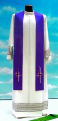  \"Cross\" Overlay Stole - Primavera Fabric - 100% Poly 