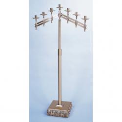  3, 5, 7 Lite Adjustable High Polish Finish Bronze Floor Candelabra: 9725 Style 