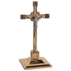  High Polish Finish Bronze Altar Crucifix (A): 9988 Style - 12.5\" Ht 