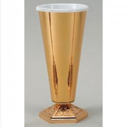  Satin Finish Bronze Altar Vase (B): 9942 Style - 15\" Ht 