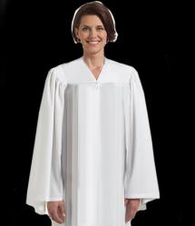  \"Tempos\" Men/Women White Choir Robe, Adult & Junior (Viva Fabric) 