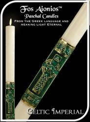  Celtic Imperial Paschal Candle 3\" x 36\" 