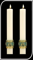 Celtic Imperial Paschal Side Candles 2\" x 12\" 