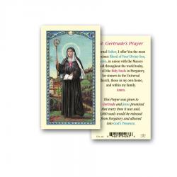  \"St. Gertrude Prayer\" Laminated Prayer/Holy Card (25 PC) 