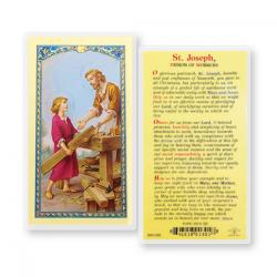  \"St. Joseph Patron of Workers\" Laminated Prayer/Holy Card (25 pc) 