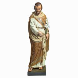  St. Joseph w/Flowers Statue in Fiberglass, 43\"H 