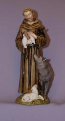  St. Francis of Assisi Statue in Alabaster, 6\"H 