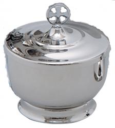  Bowl Ciborium - Stainless Steel - 400 Host - 4 1/2\" Dia 