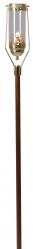  Swinging Processional/Pew End Torch - Brass Plated/Walnut - 60\" Ht 